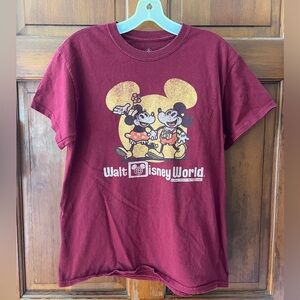 Disney Parks Walt Disney World Mickey Minnie Vintage Style Graphic Tee Shirt M